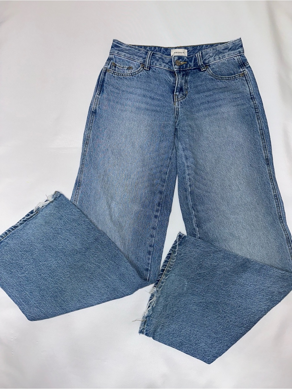 PacSun Casey Low Rise Baggy 24 Light Blue Wide Leg Jeans
